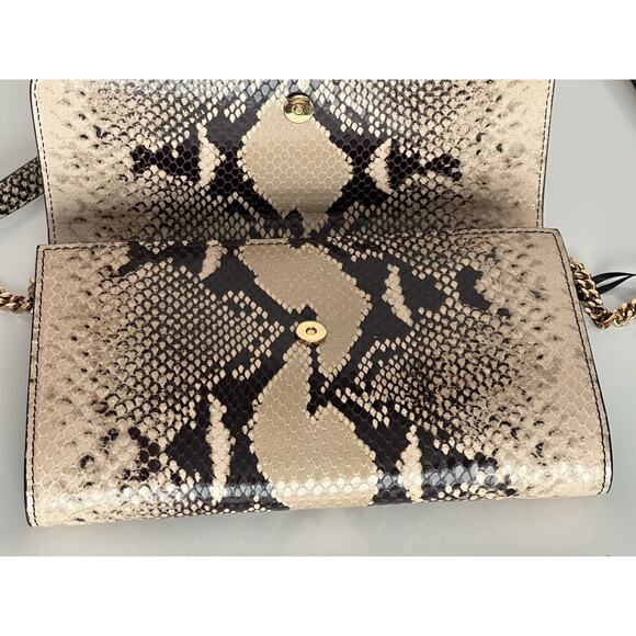 Versace Virtus Leather Brown Wallet on Chain Shoulder Bag 1006364 IT NWT $1275 - Picture 7 of 15